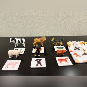 LOVEVERY Montessori Animal Match & Drawstring Bag